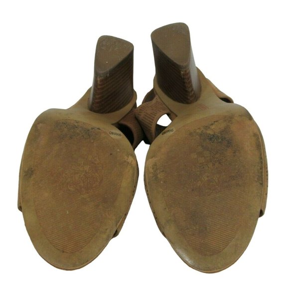 Vince Camuto Dachelle Leather Pindot Floral Detailed High Heel Sandals Size 9 - Picture 7 of 7